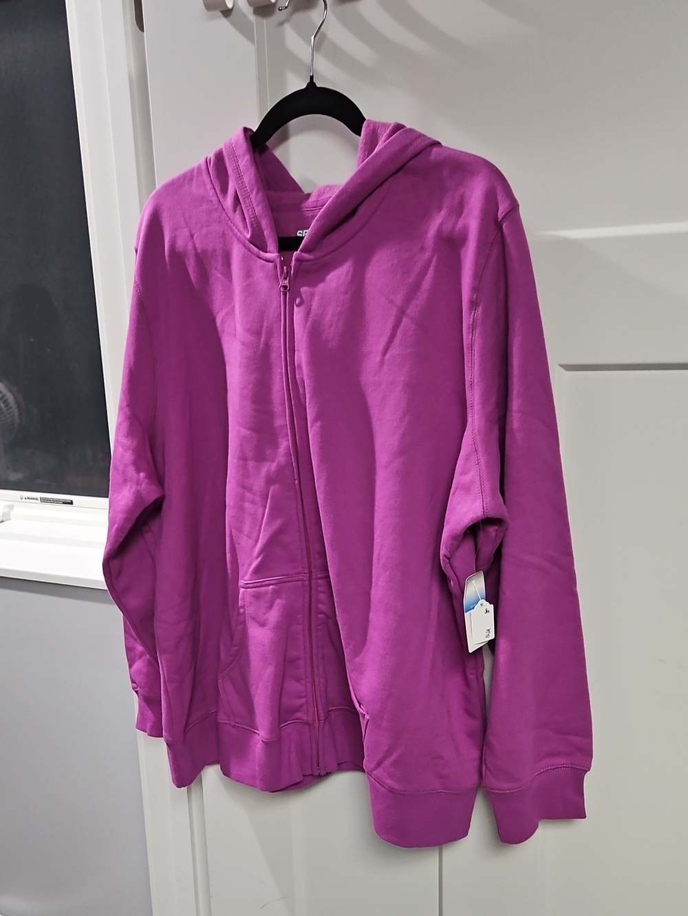 St. John's Bay Bright Magenta Full-Zip Hooded Sweatshirt